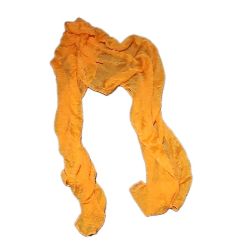 Unbranded Orange Cloque Rectangle Scarf Boho Festival Hippie Nepal 1-00364